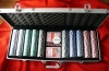 Покер чипове в алуминиеви куфарчета - 200,300,500 Налични! Ролетка с шотове!