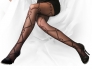 20DEN черни,телесни фигурални чорапогащници 40-85кг Fibrotex дамски чорапогащи с фигурки