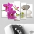 Декоративно пано за стена - СПА мотив с лилави орхидеи и Дзен камъни - HD-561