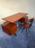 Модерно италианско тиково бюро и стол от средата на века, 1950 г.  VIBER: +359876161798
